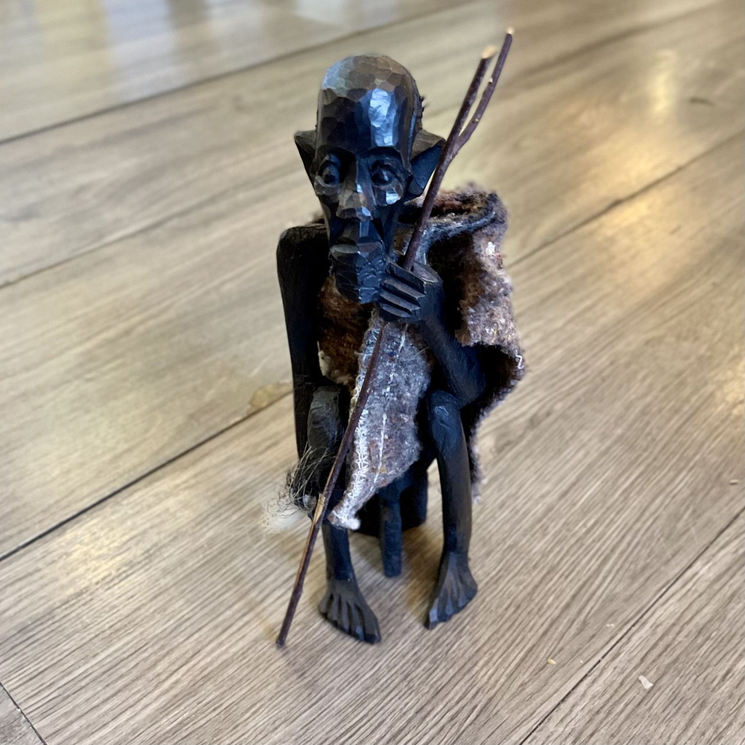 African Tribal Elder Hand Carved Wood