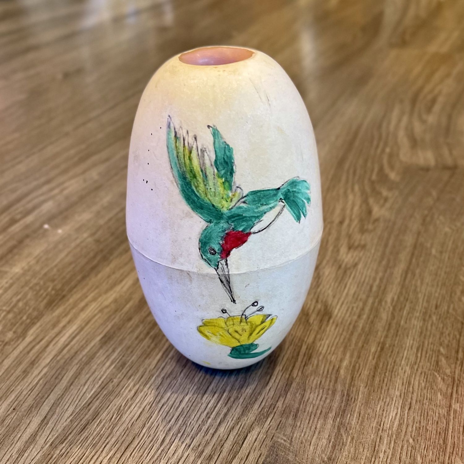 Hand Painted Fishing Float - Hummingbird Ladysmith