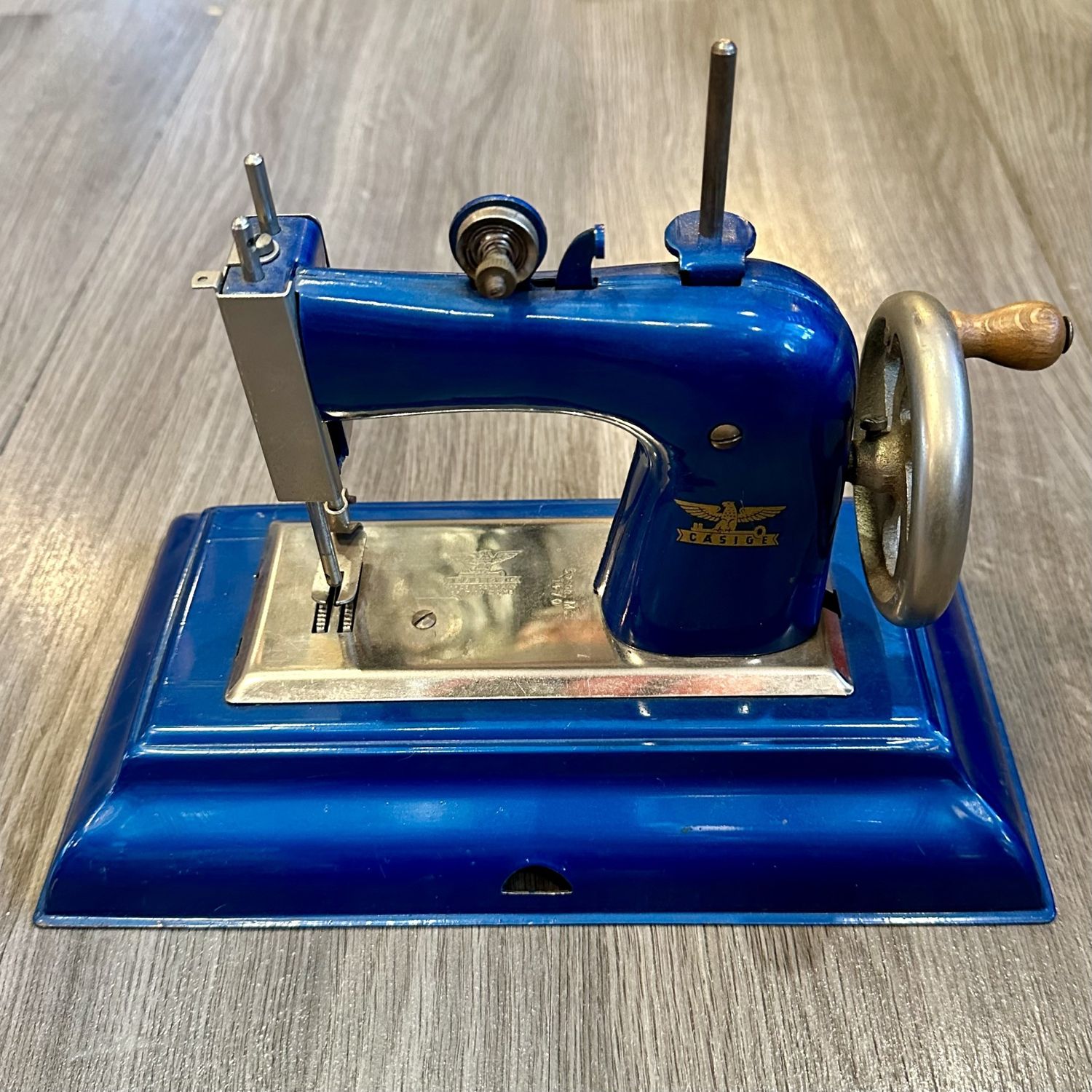 Vintage Casige Hand Crank Chain Stitch Sewing Machine - German Made Childs Toy