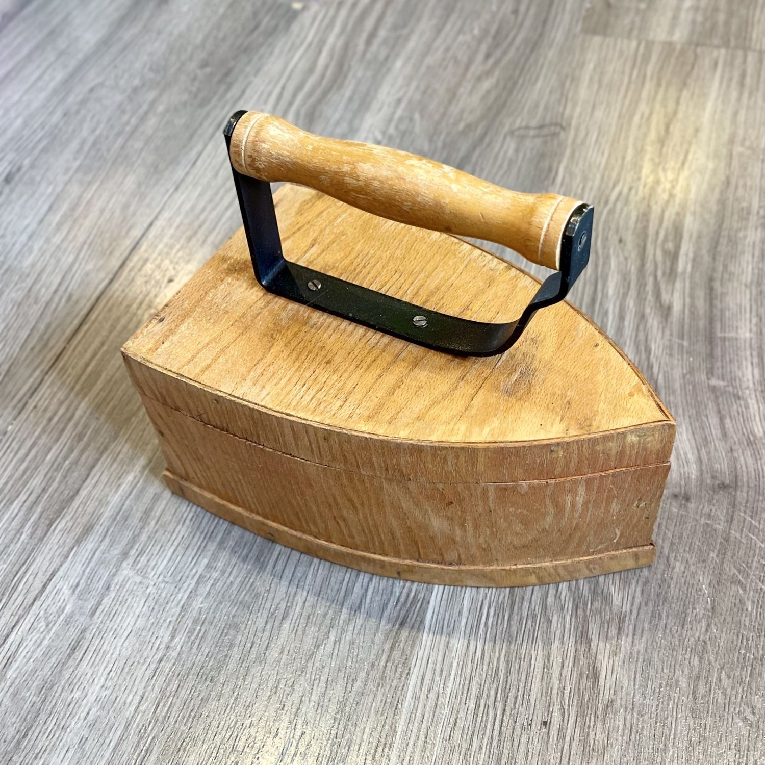 Iron shaped Sewing Box - Vintage one of a kind