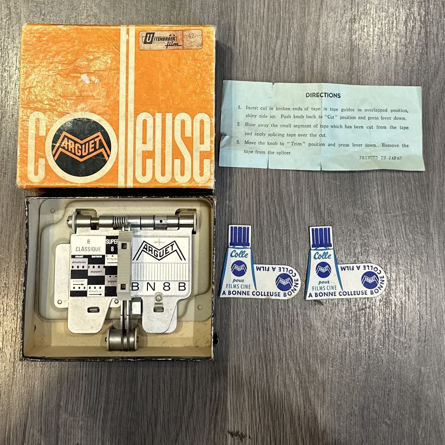 Arguet Colleuse BN8B Super 8 Film Splicer Adhesive Press in Original Packaging