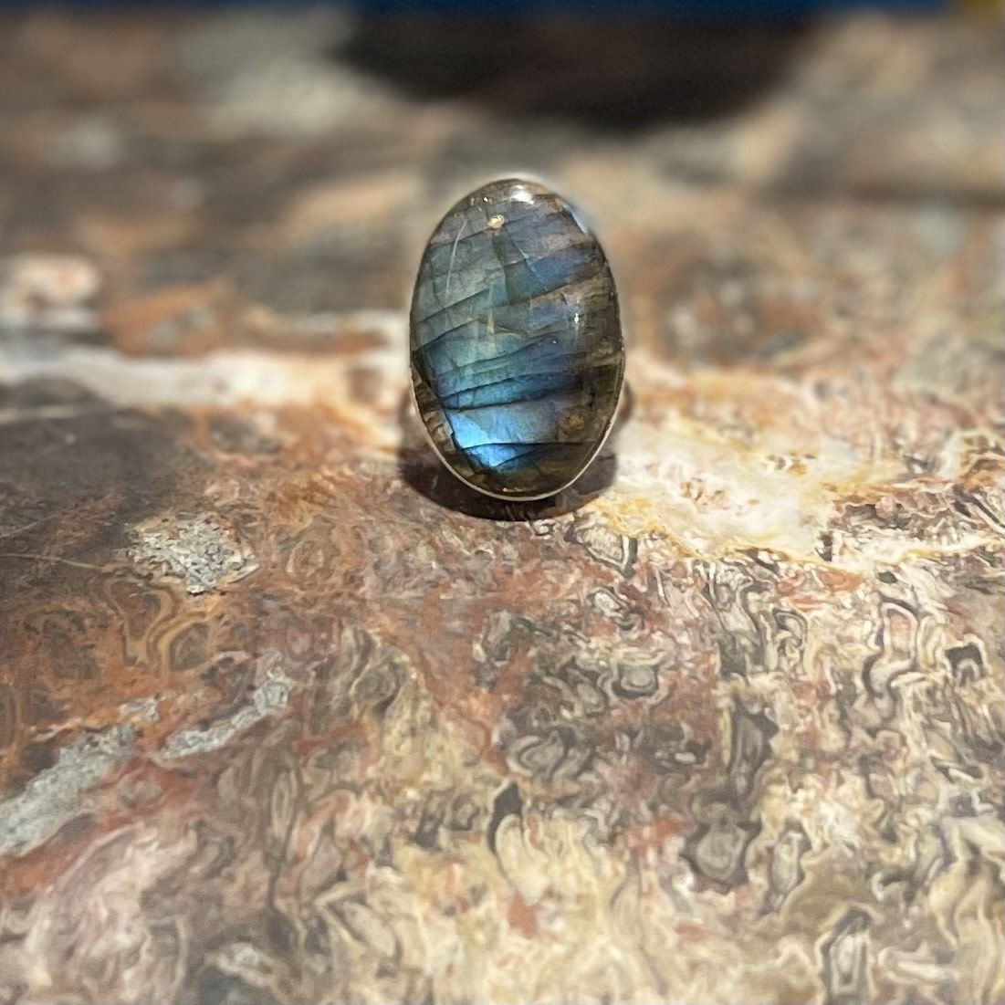 Labradorite Ring .925 Sz8.5