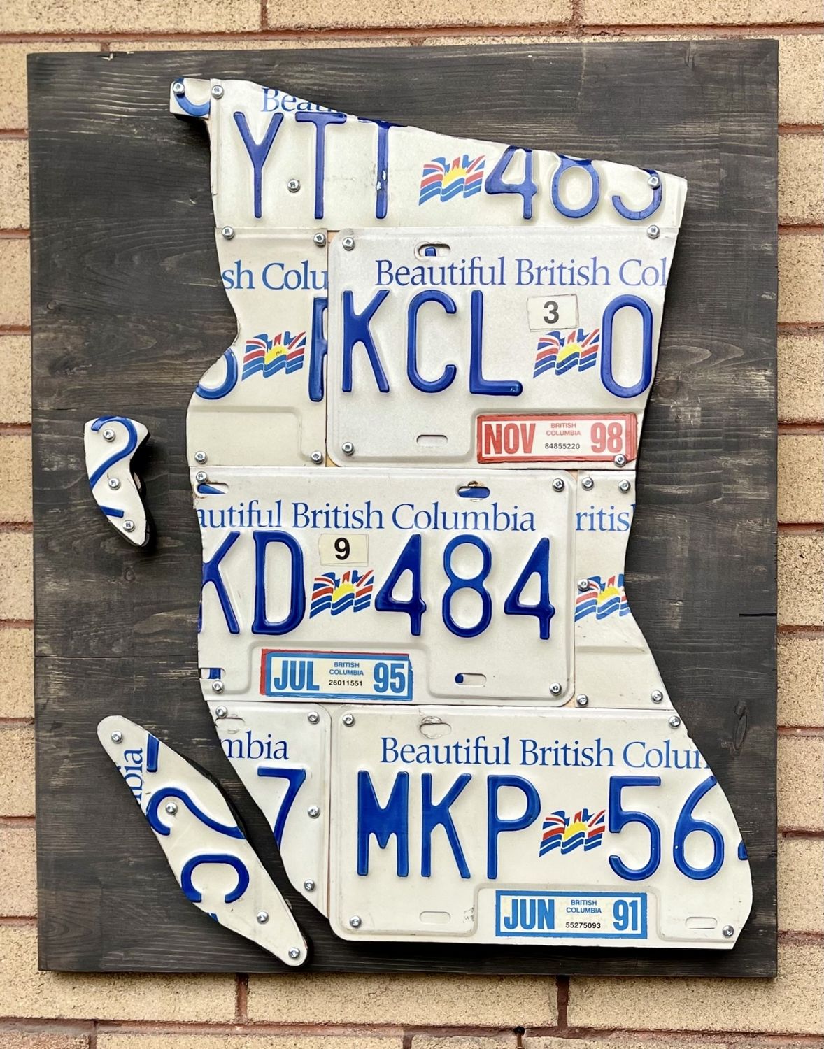 Picture of BC made out of licence plates