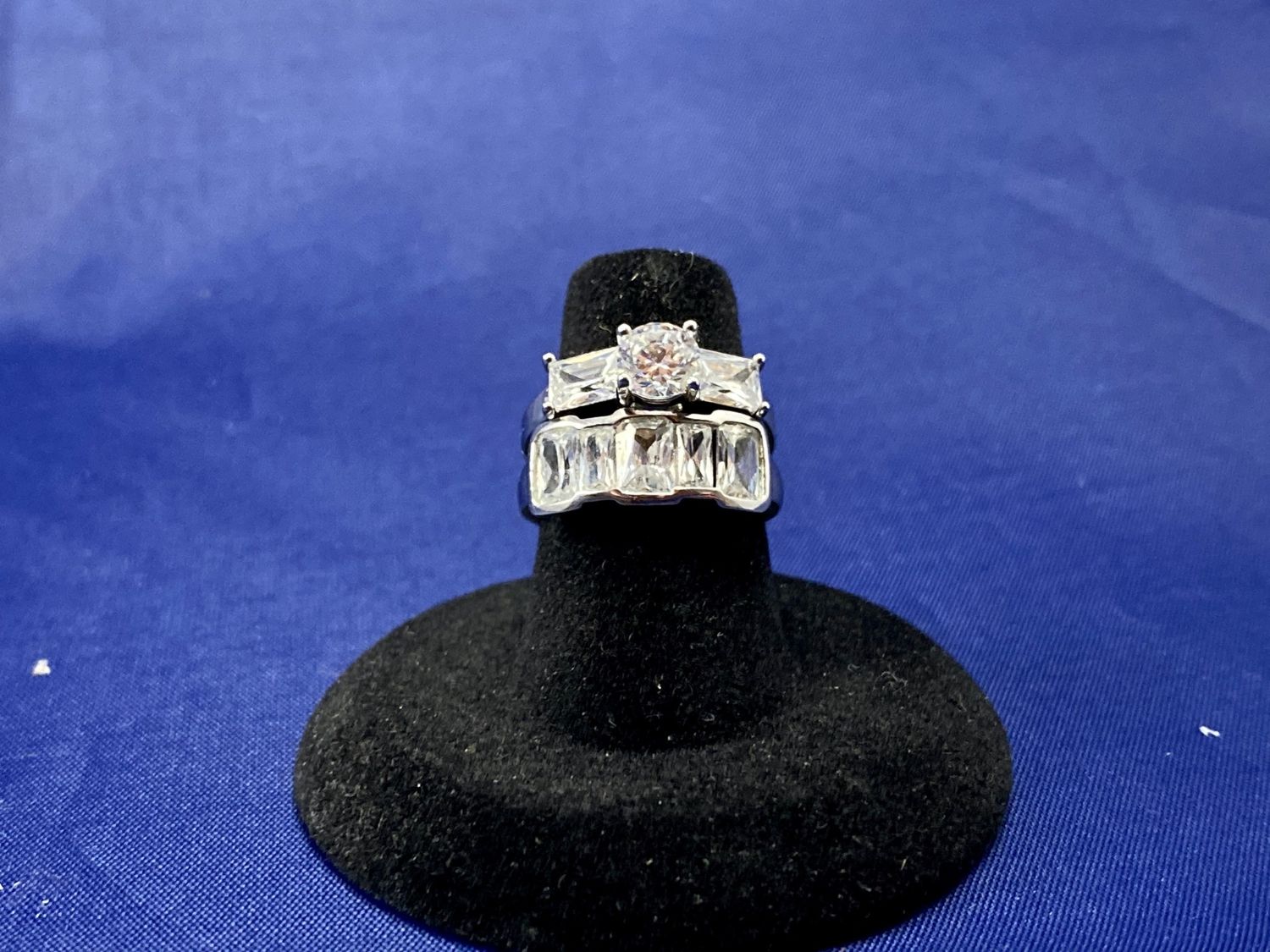 Set Cubic Zirconia 14k White Gold filled Size: 6