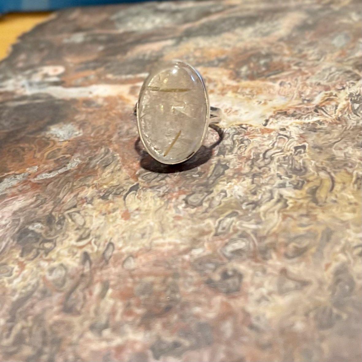 Rutile Quartz Ring .925 Sz9