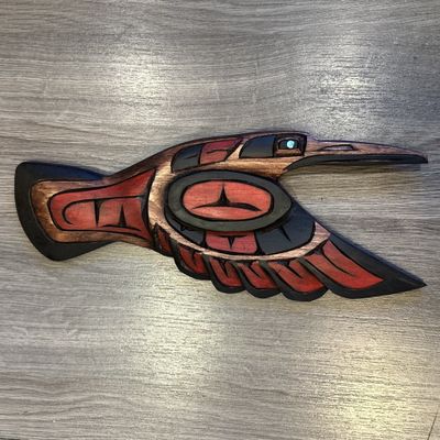 Hummingbird Carving with Abalone Eye- Carver: Connie Edwards