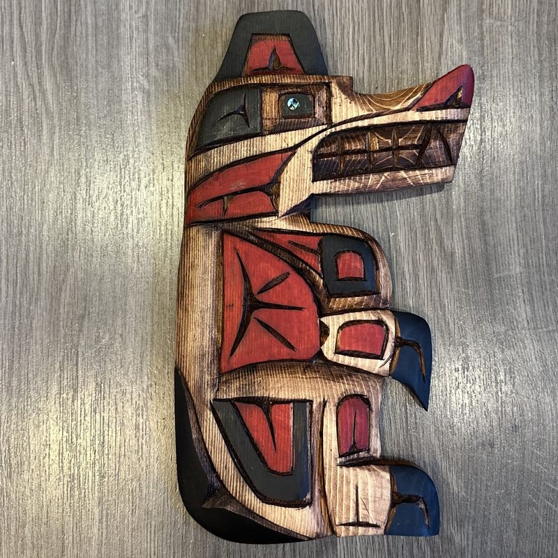 Bear Carving With Abalone Eye - Carver: Connie Edwards