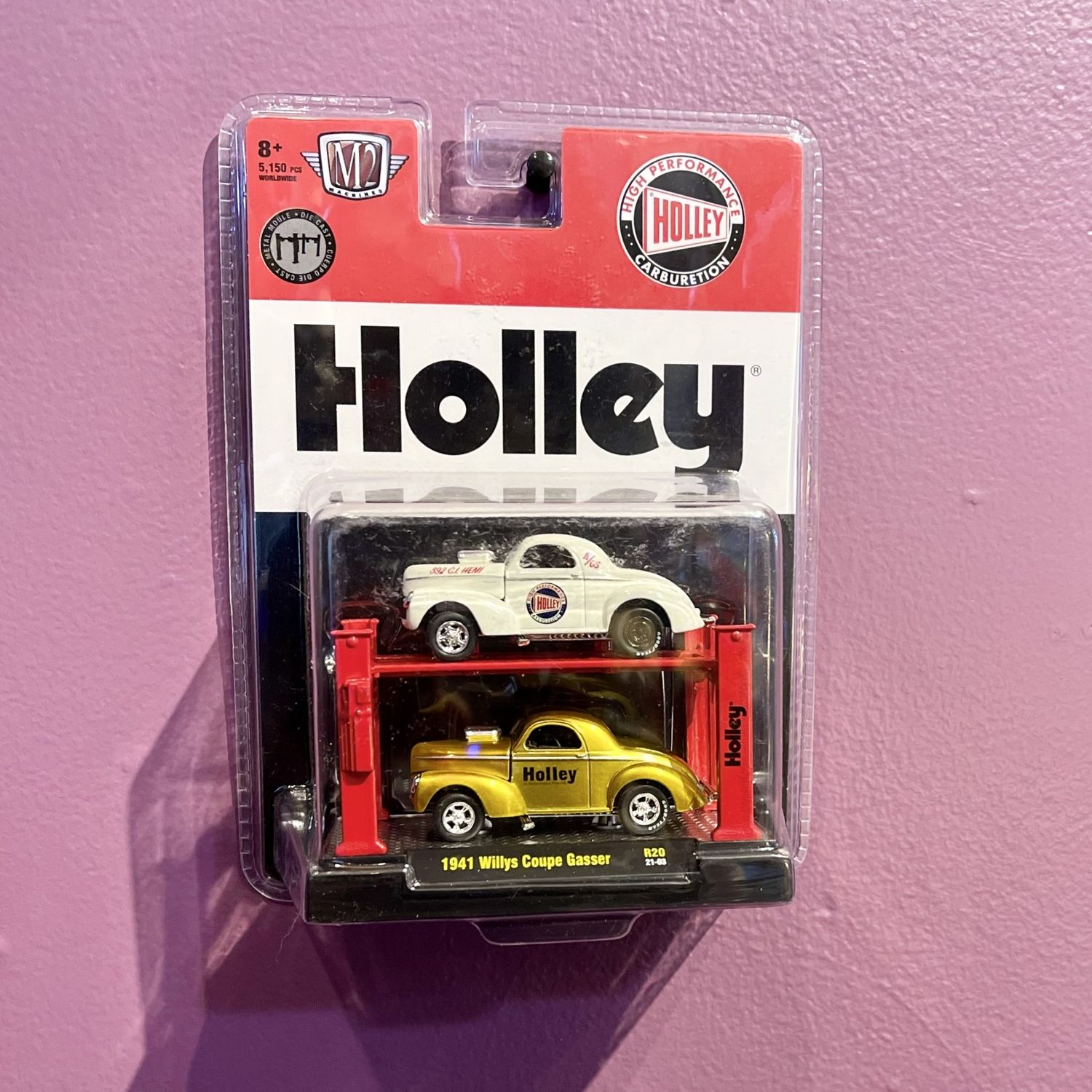 M2 Machines Auto Lift Holley 1941 Willys Coupe Gasser R20 1:64 Scale