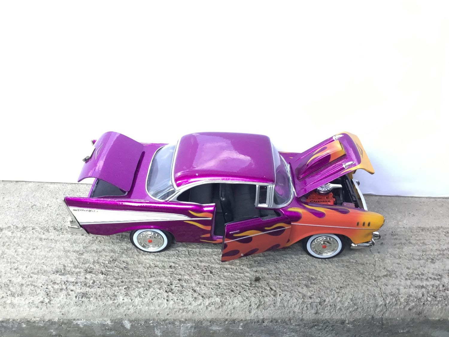 Purple 1957 Chevy Bel Air - Out of Box