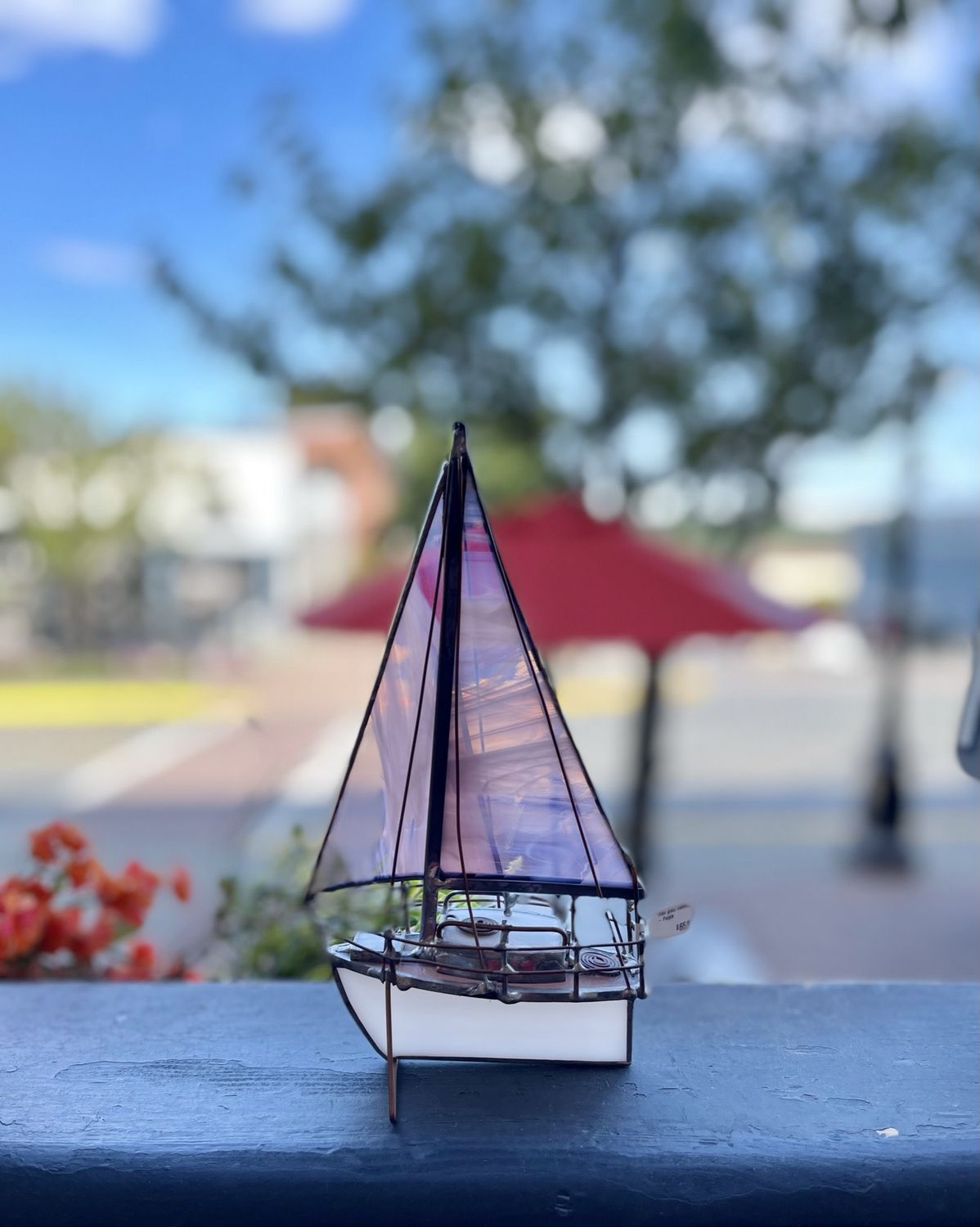 Stain glass Sailboat - Purple