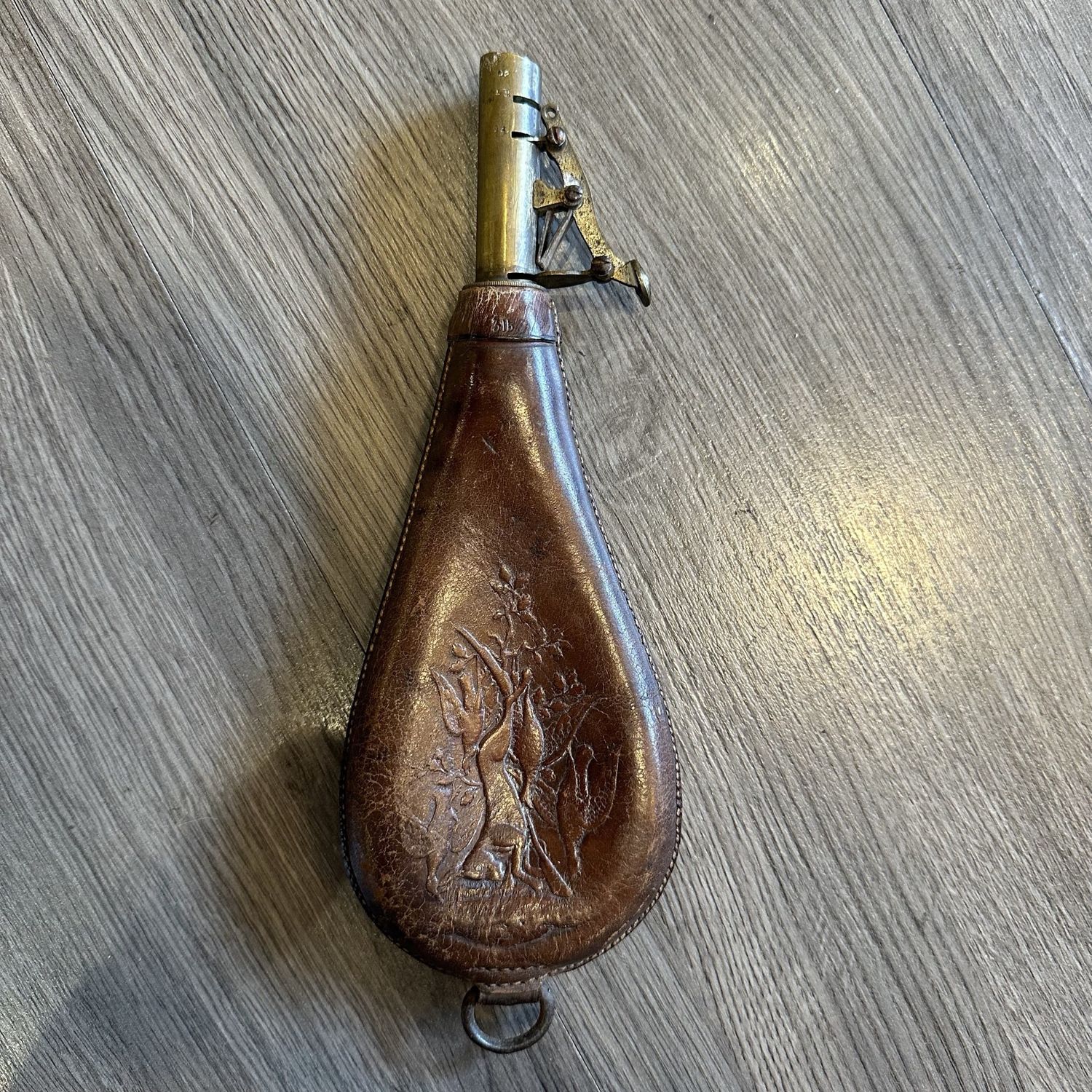 Antique Circa 1860’s Shot Pouch AM Cap and Flask Co.