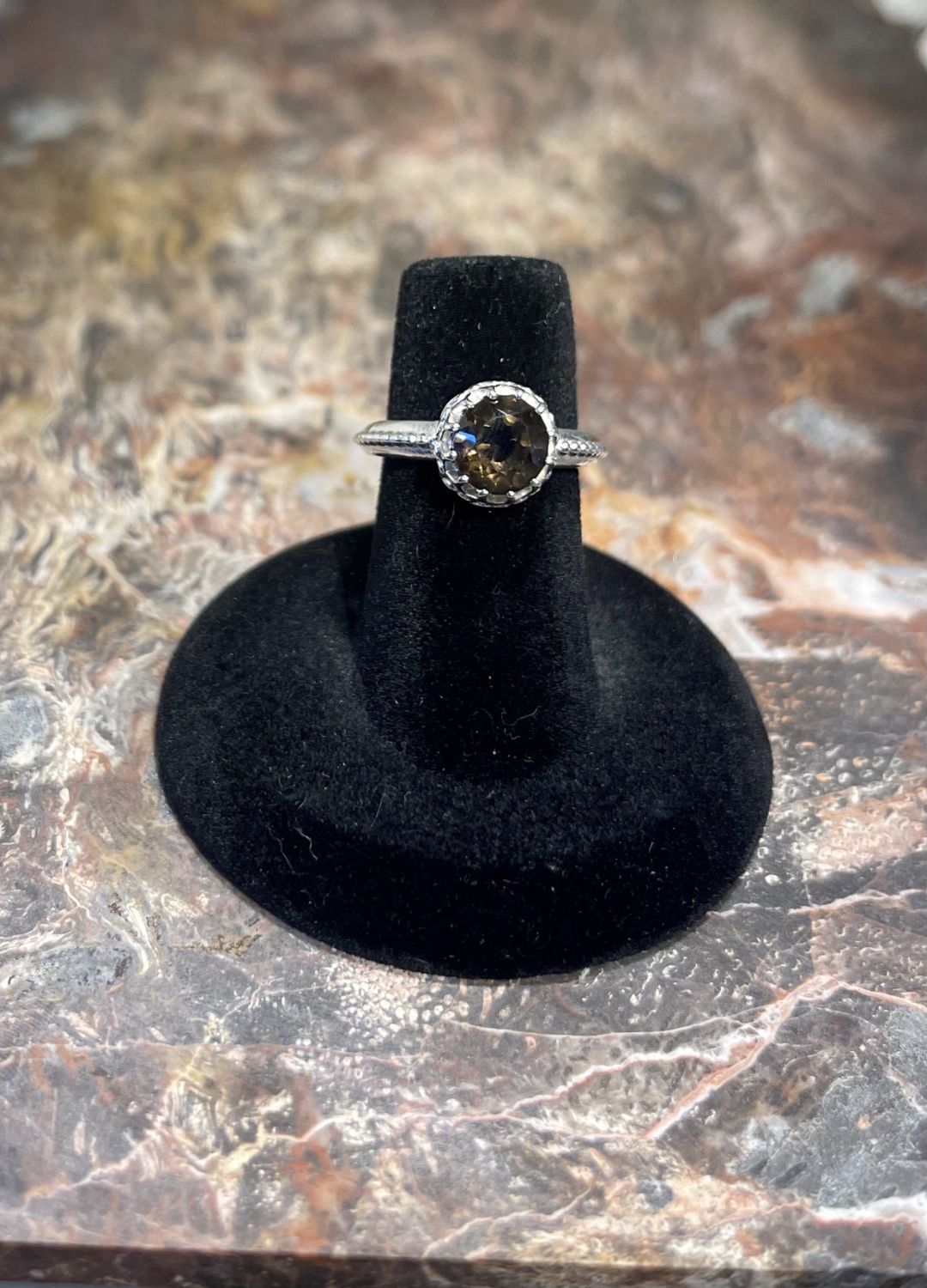Brown Topaz .925 Sz 5.5
