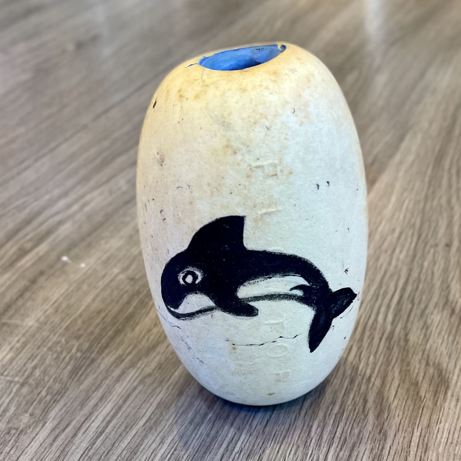 Hand Painted Fishing Float - Killer whale/Orca
