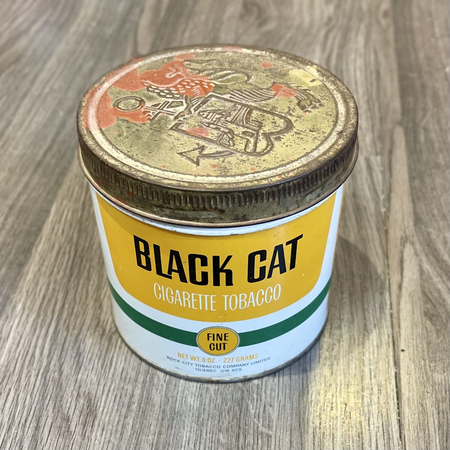 Black Cat Cigarette Tobacco - Empty Tin
