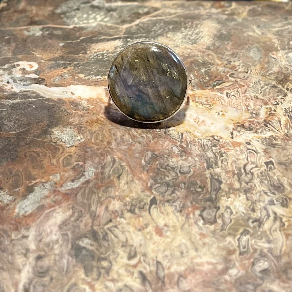 Labradorite Ring .925 Sz11