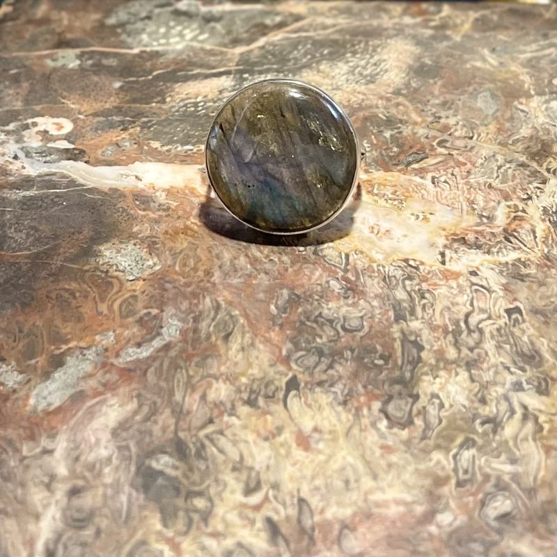 Labradorite Ring .925 Sz11