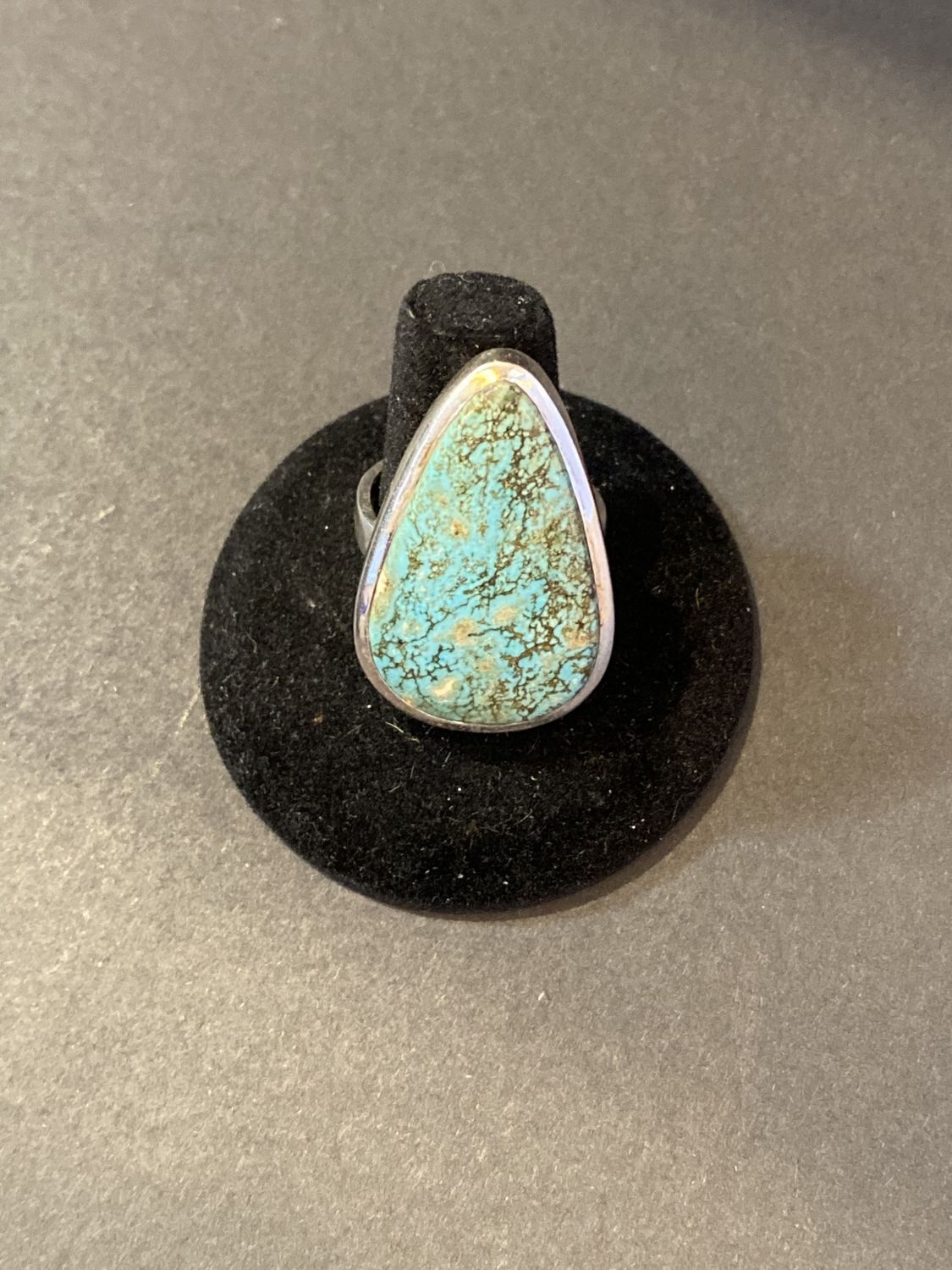 Turquoise Ring   .925   Sz10