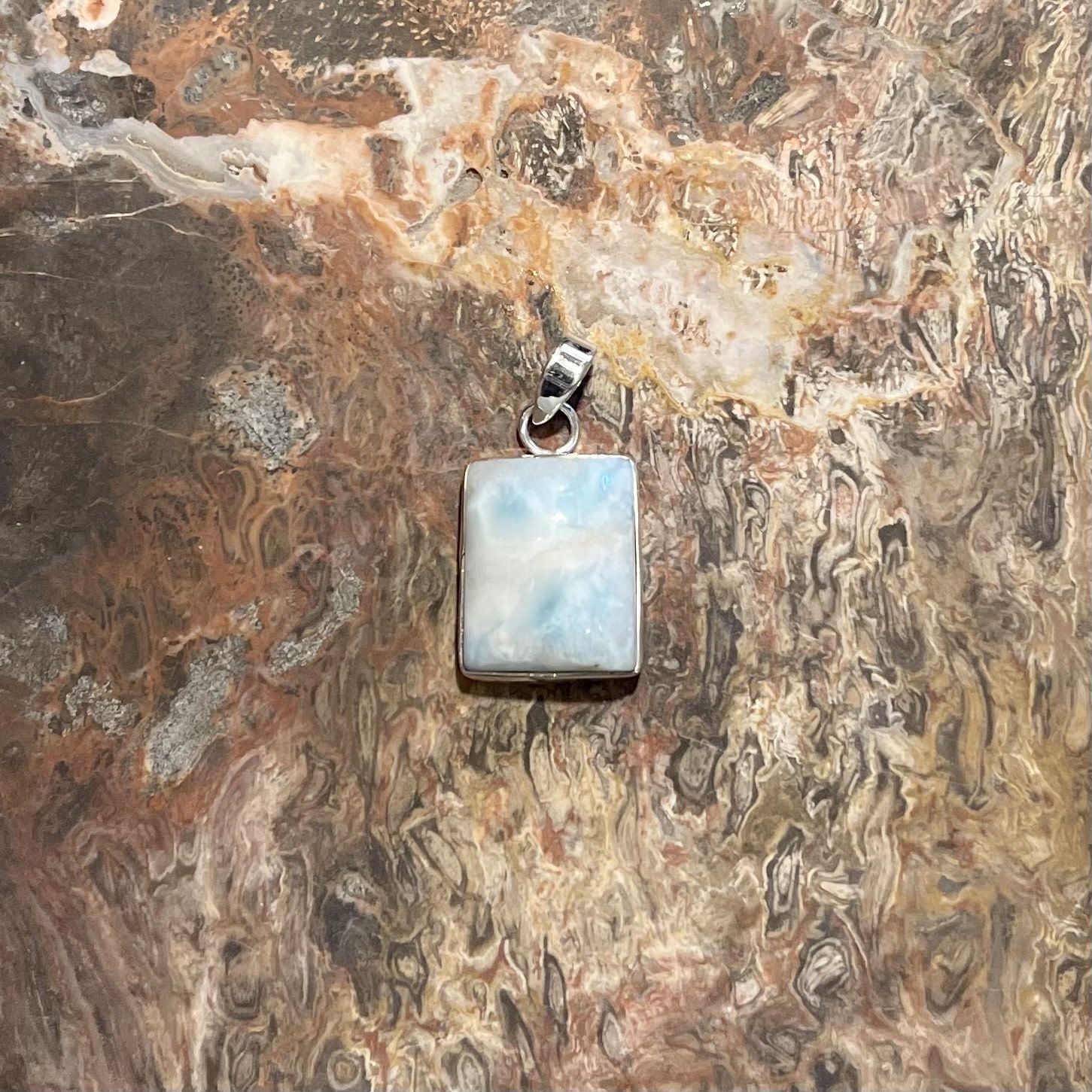 Larimar Stone Pendant   .925