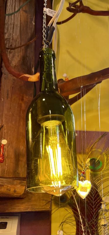 Upcycled Bottle Light Green (Bulb Sold Separately)