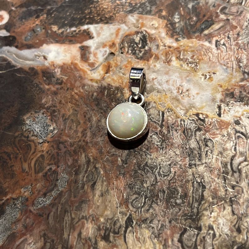 Opal Stone Pendant  .925