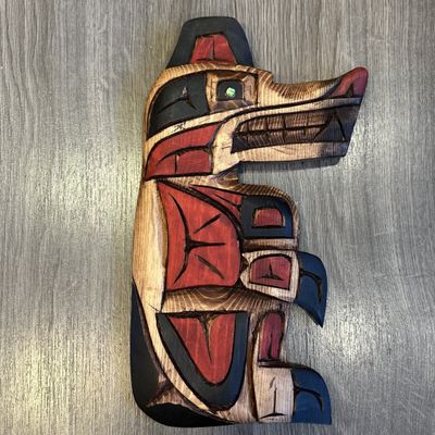 Bear Carving With Abalone Eye - Carver: Connie Edwards