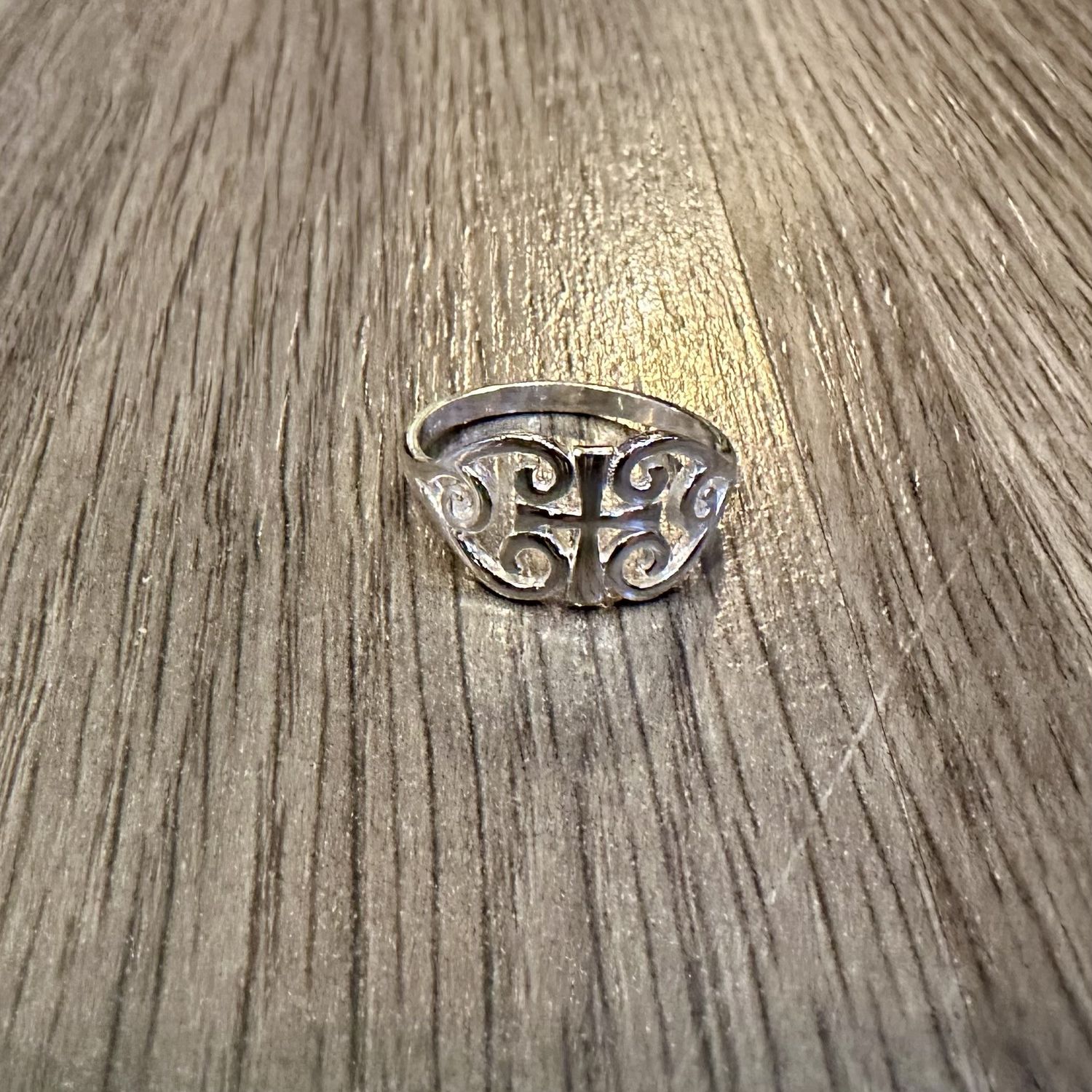 Silver Cross Ring .925 Sz. 9