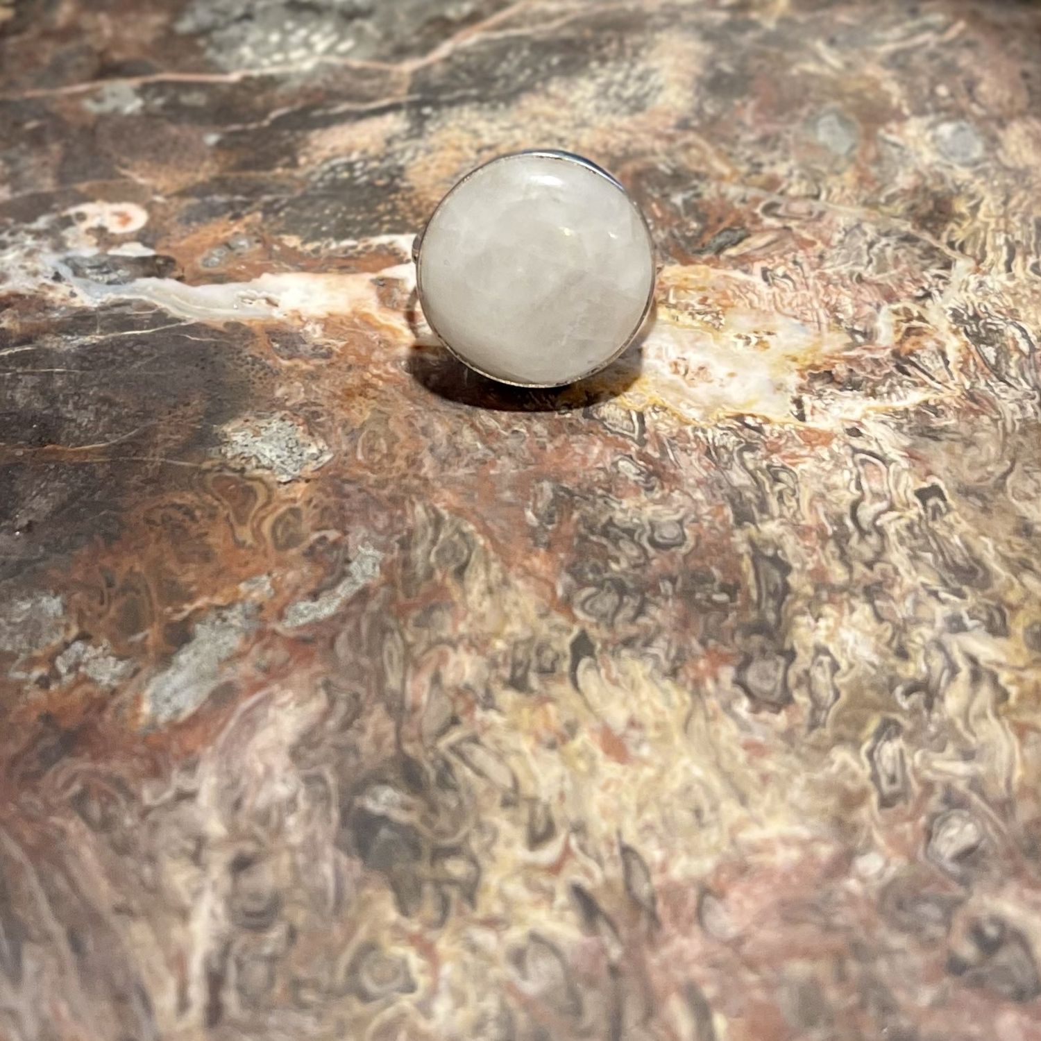 Moon Stone Ring .925 Sz12