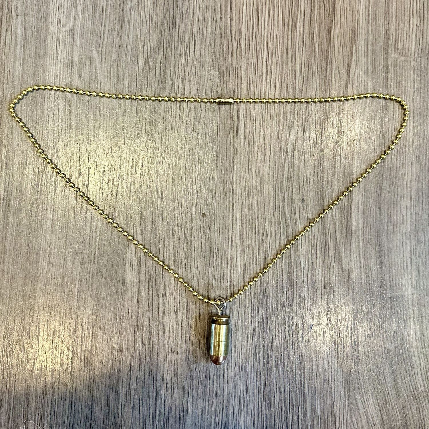 REM-UMC 45 ACP Bullet Necklace with Brass Chain