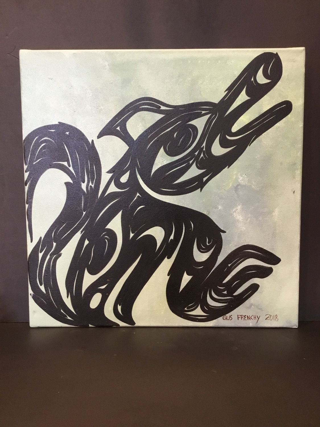 Aboriginal Canvas Painting (16inch)