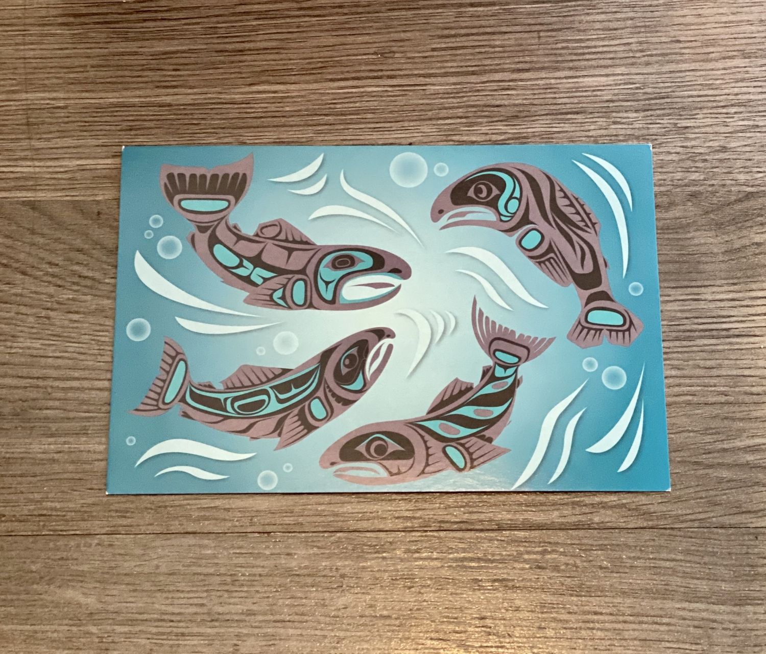 Post Card - Scared Salmon