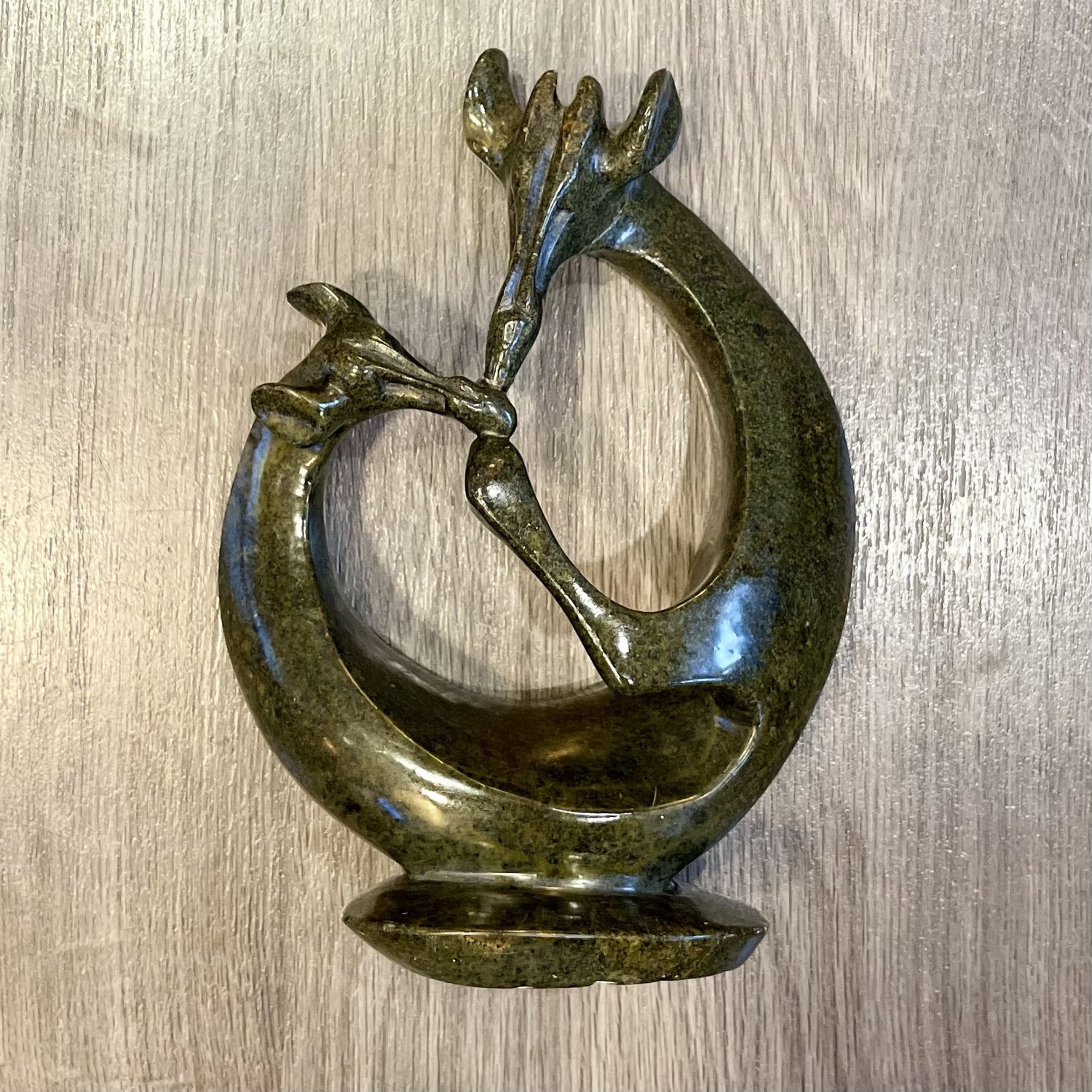 Contemporary Soapstone Deer Carving