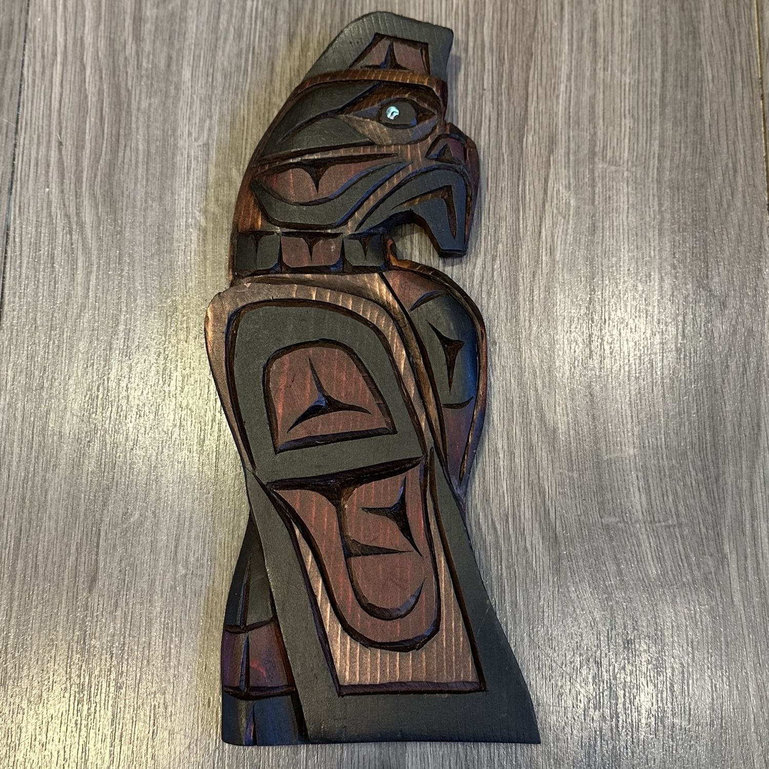 Thunderbird Carving with Abalone Eye - Carver: Connie Edwards