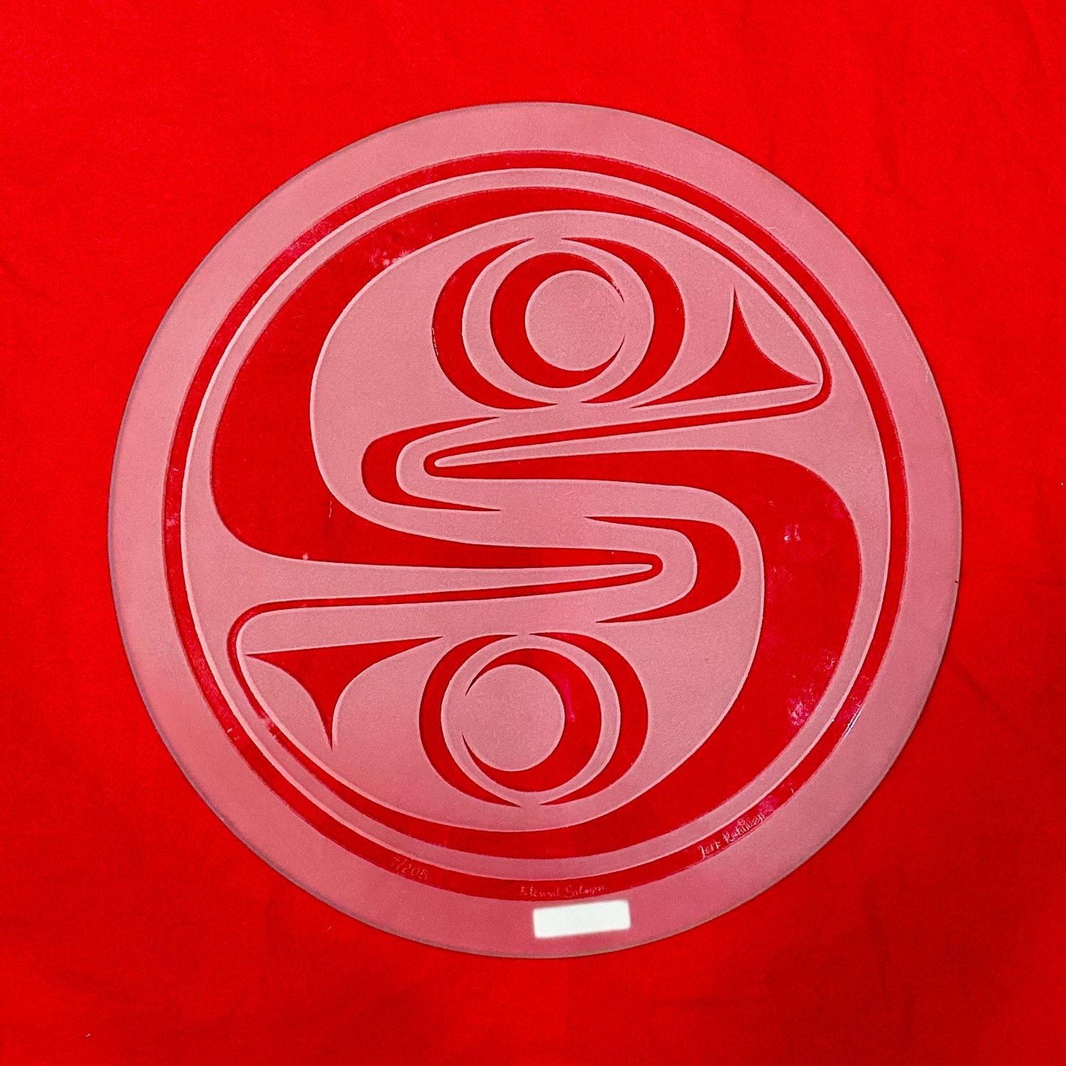 Eternal Salmon 16&quot; Glass Panel by Jeff Robinson