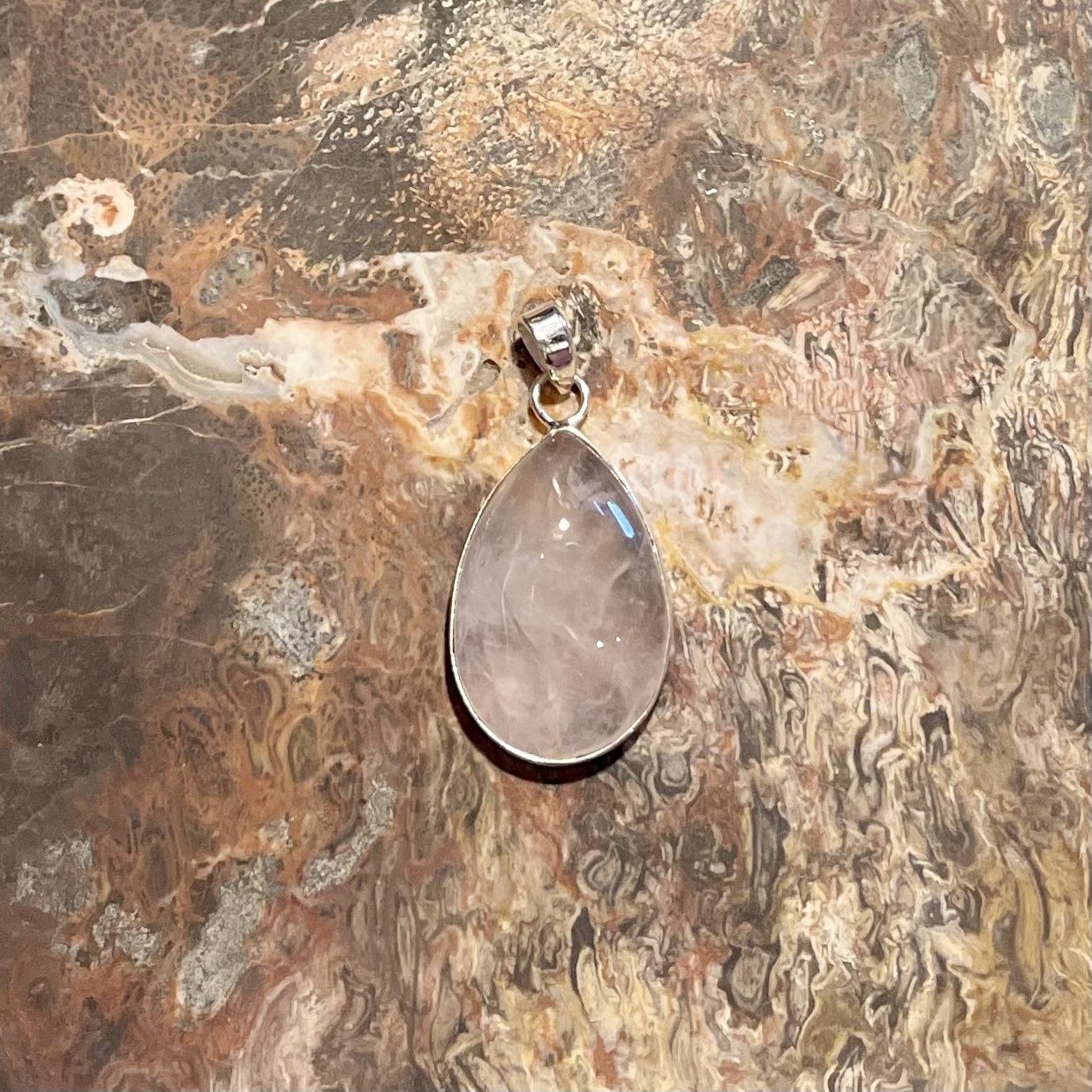 Quartz Stone Pendant .925