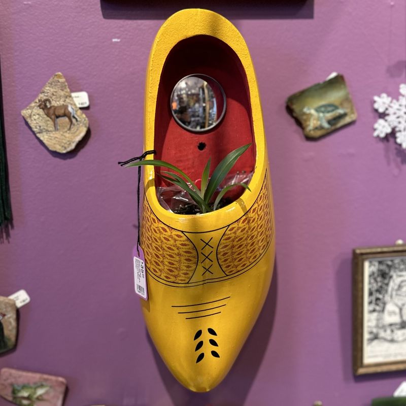 Repurposed Authentic Dutch Wooden Shoe Planter