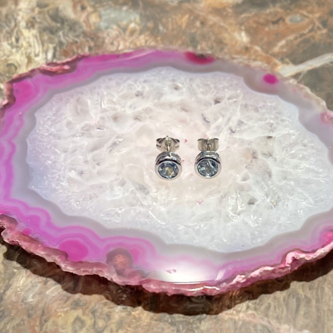 Blue Topaz Earrings .925