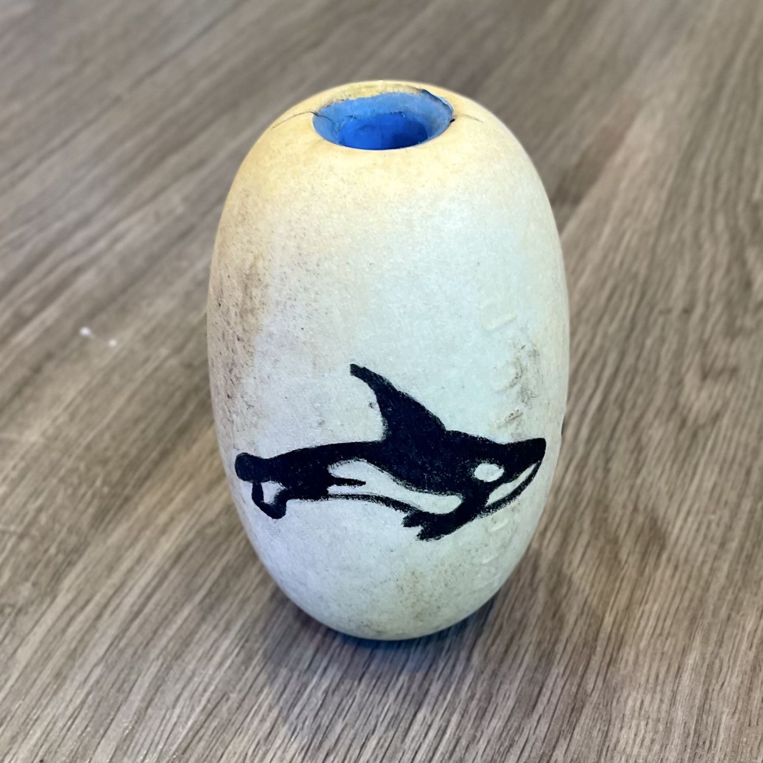 Hand Painted Fishing Float - Killer whale/Orca