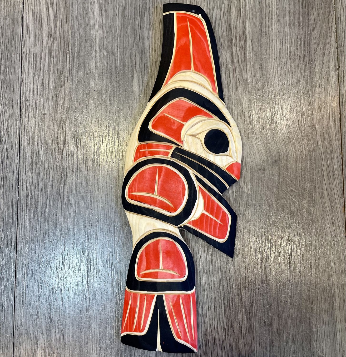 Aboriginal Orca Whale Carving by Leo Mitchell