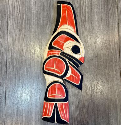 Aboriginal Orca Whale Carving by Leo Mitchell