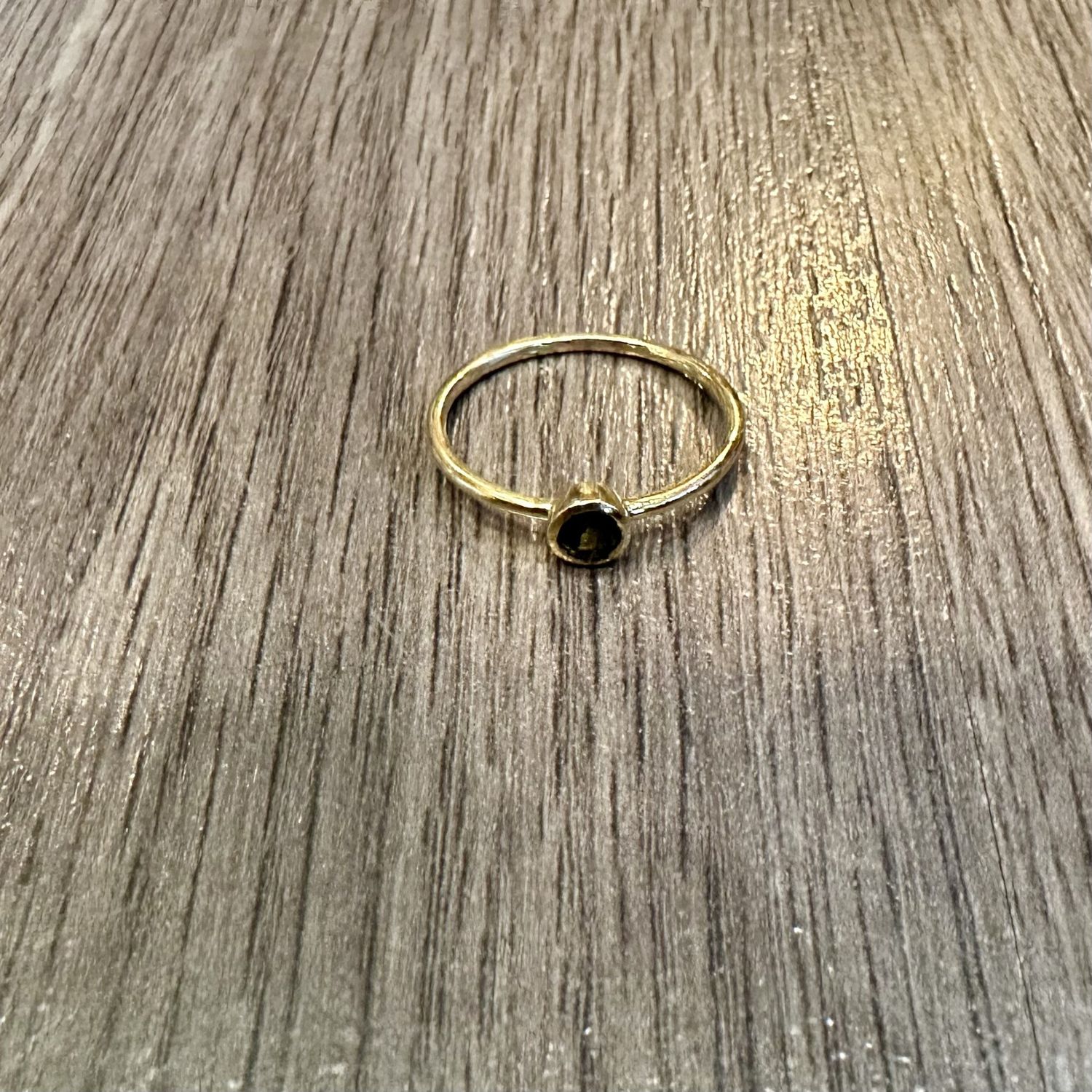 Brown Tourmaline Gold Plated  Sz 9