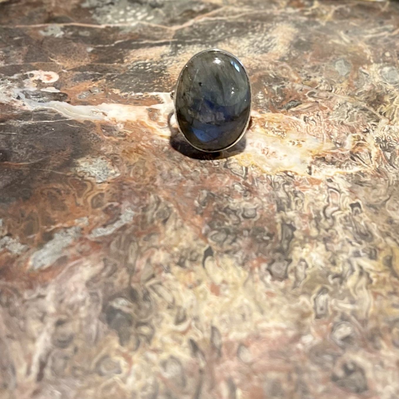 Labradorite Ring .925 Sz10.5