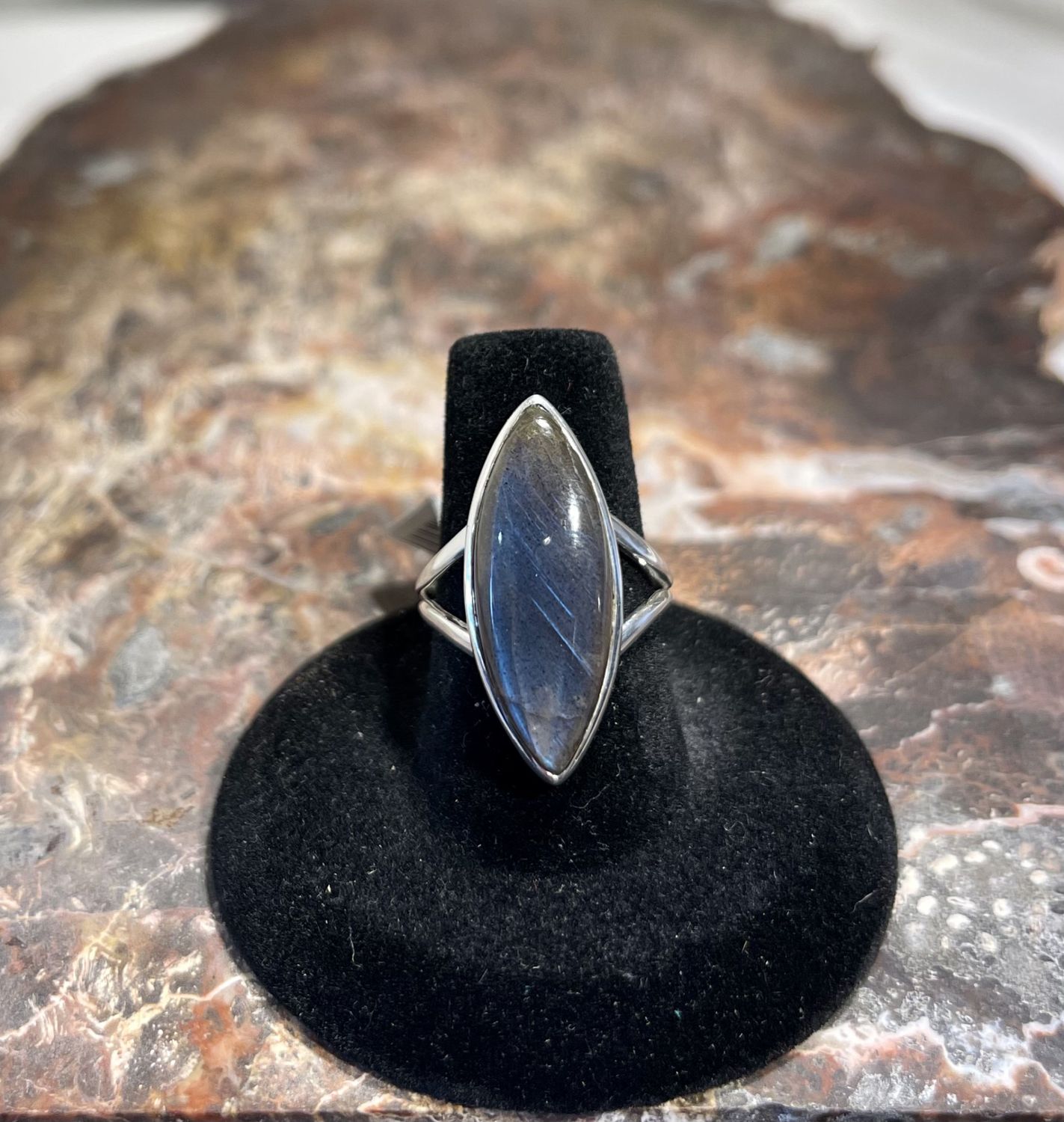 Labradorite Ring .925 Sz 7