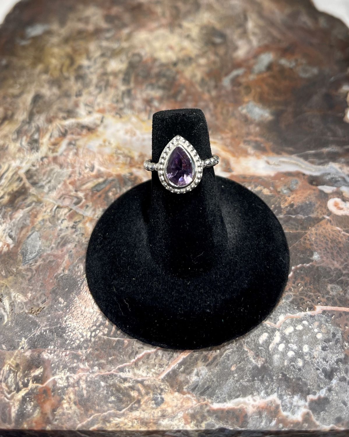 Amethyst Ring  .925   Size 6.5