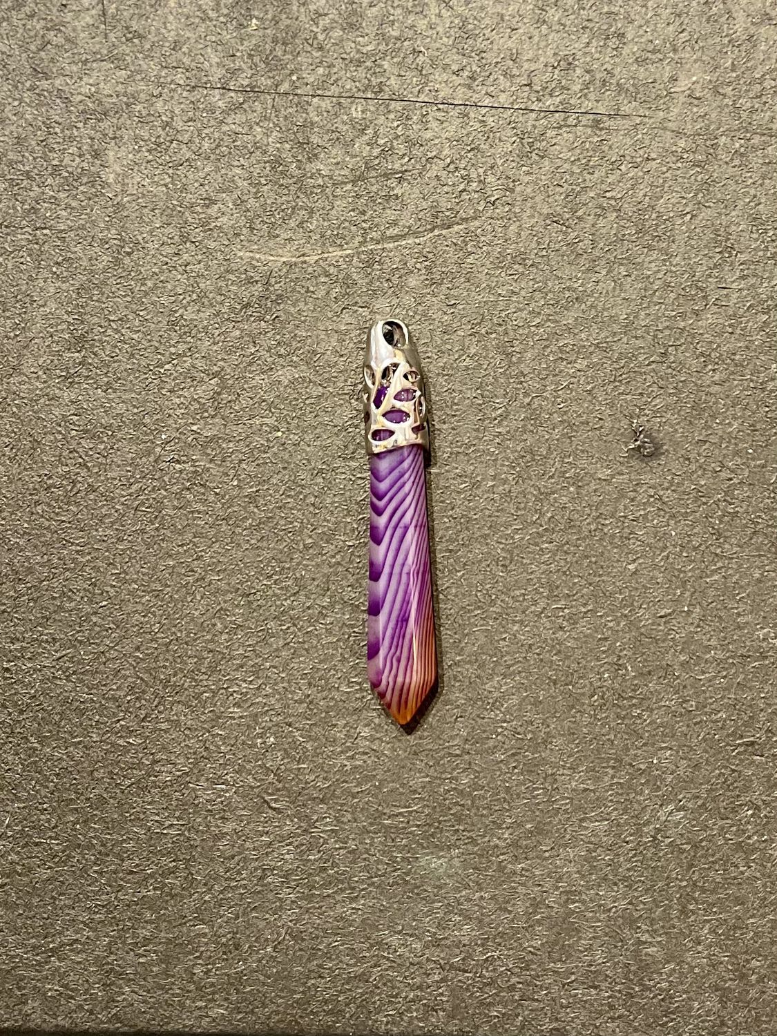 Purple Stripe Agate Pendant
