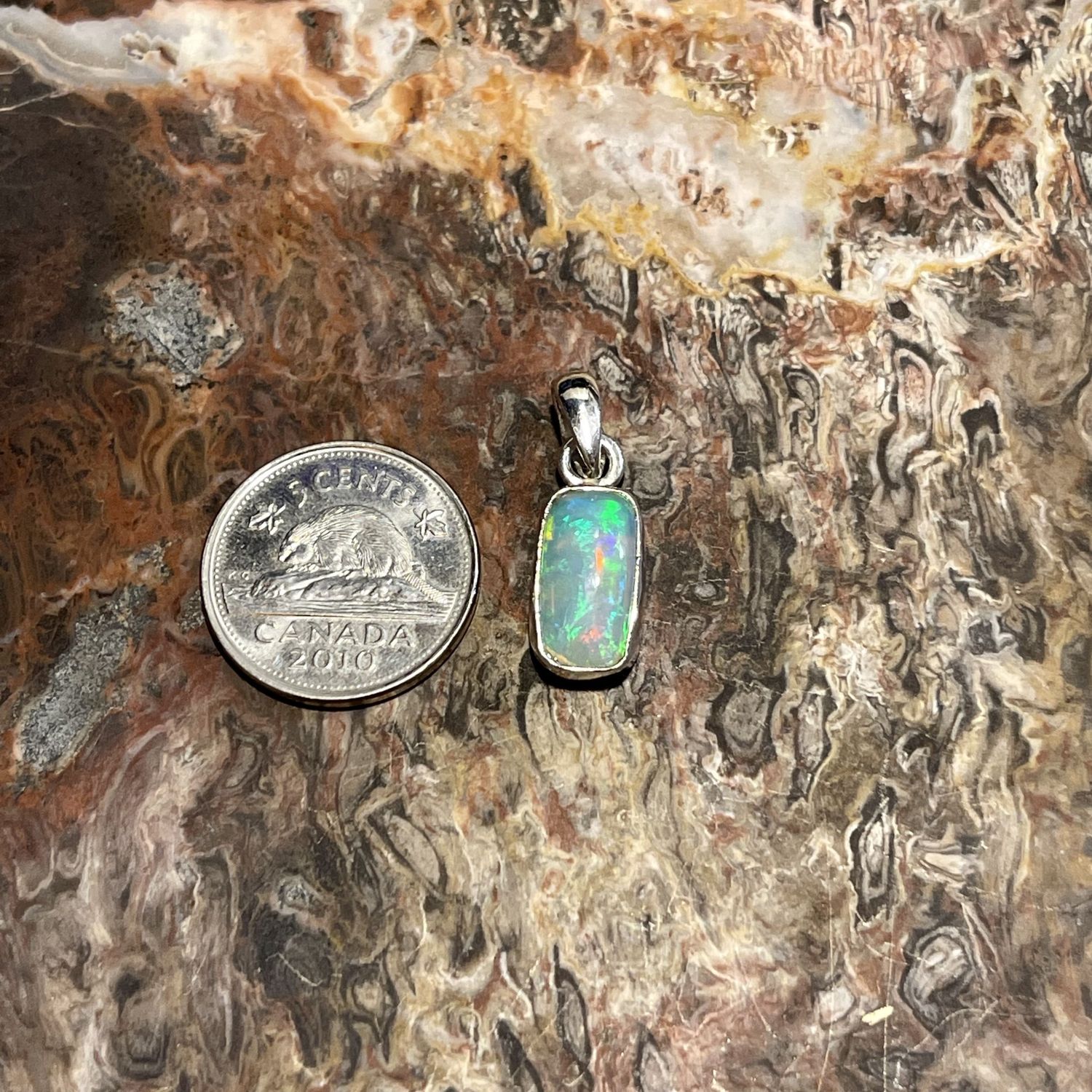 Opal Stone Pendant .925