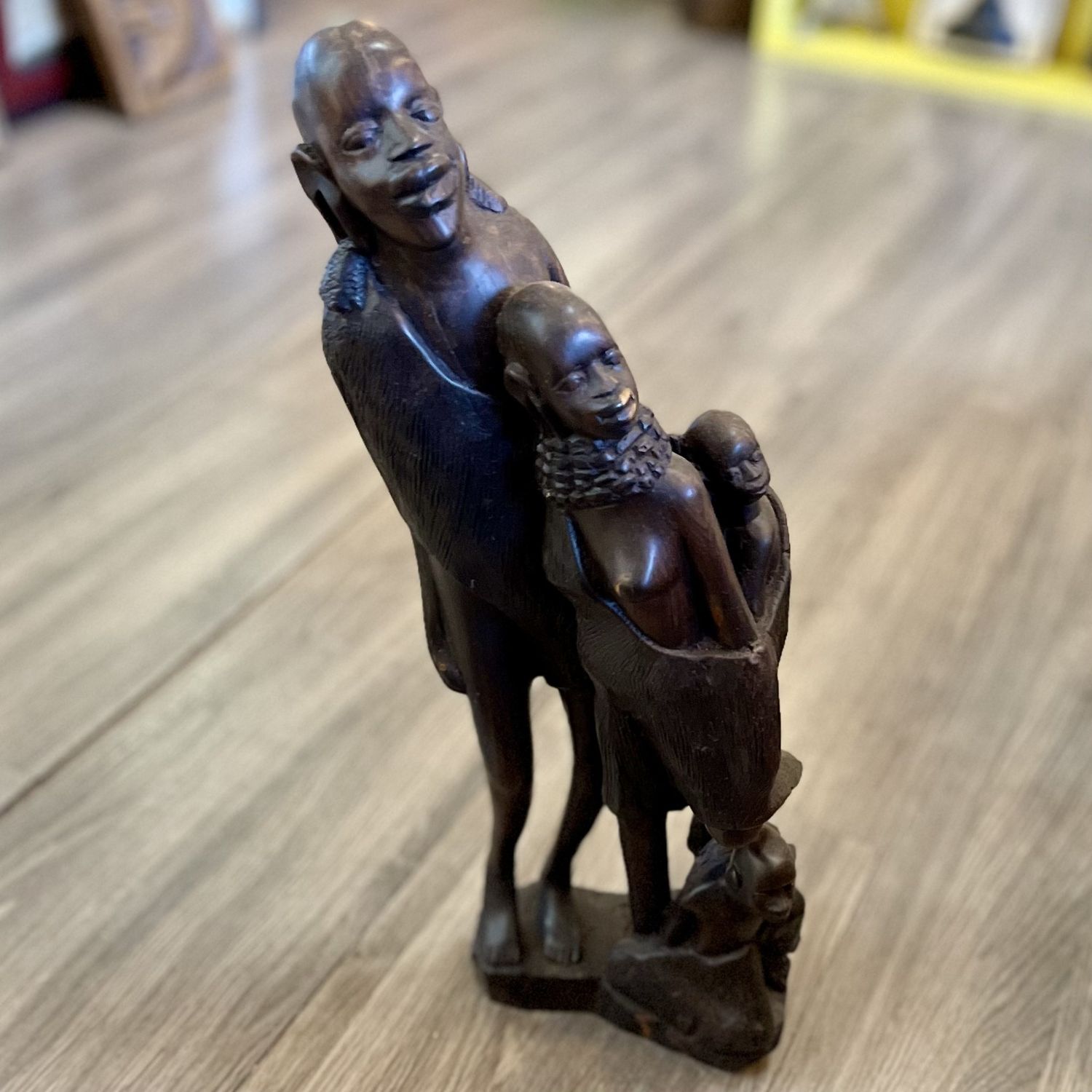 African Family Hand Carved Wood