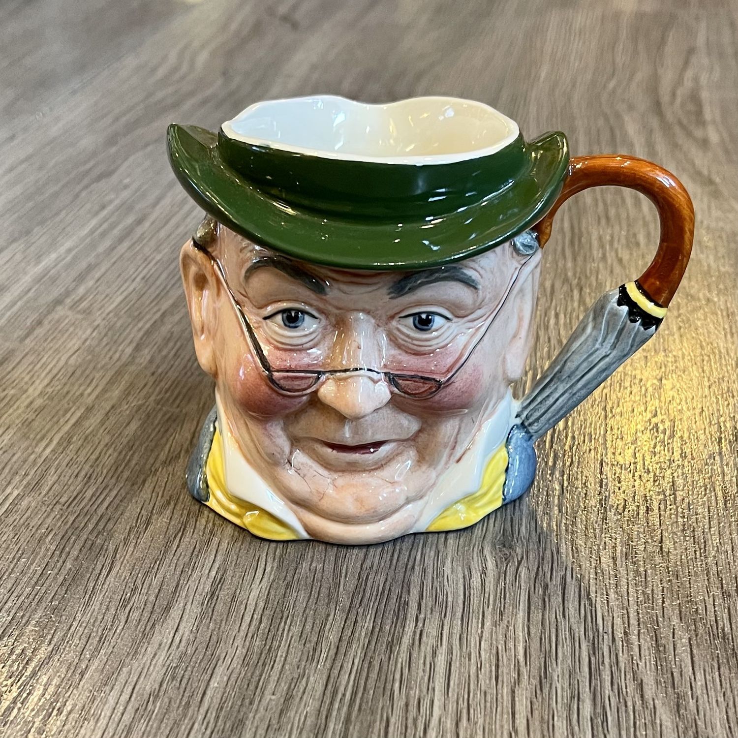 Vintage signed (initial) SYLVAC Handpainted Mr. Pickwick Toby mug (#4432)
