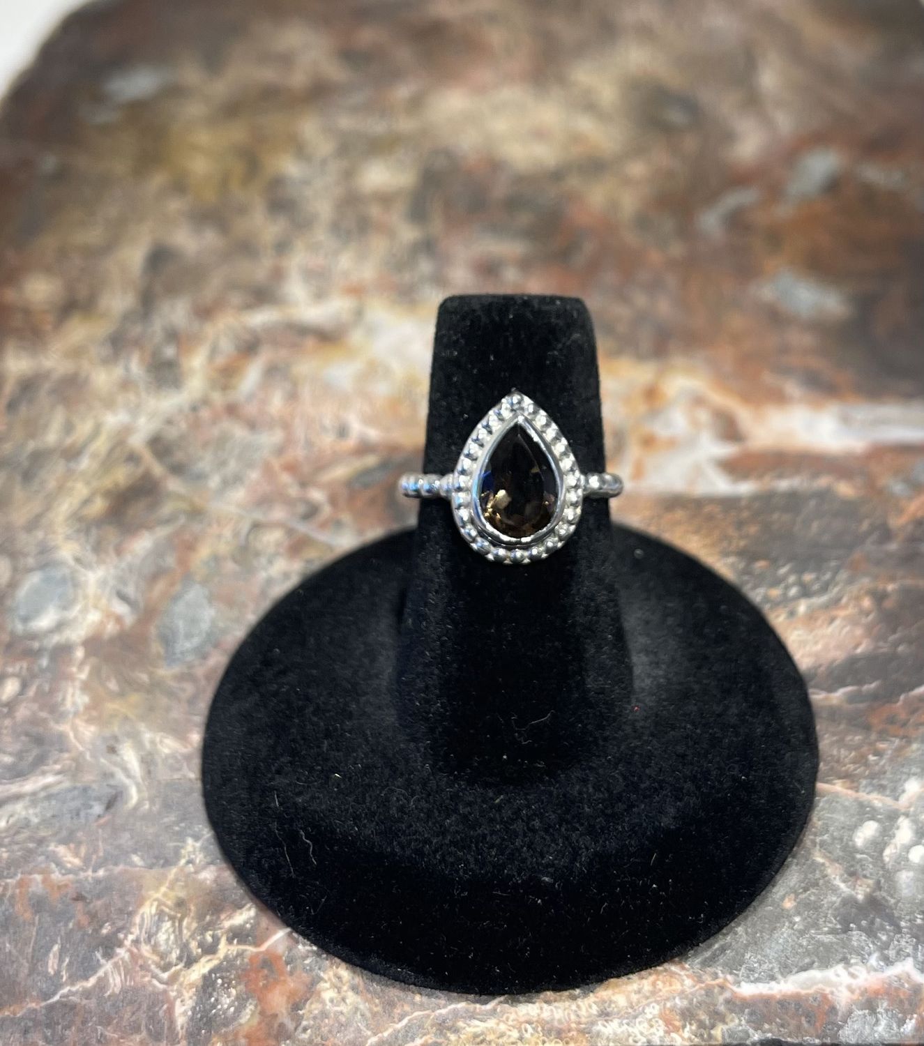 Brown Topaz .925 Sz 6.5
