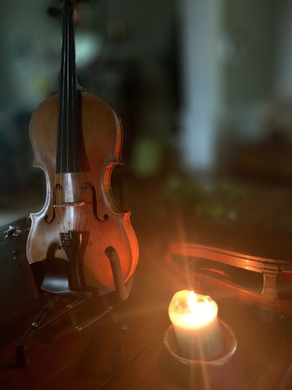 Violin with Handmade Wooden Case