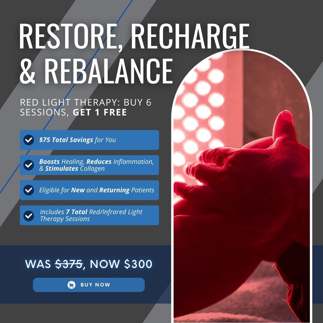 Red/Infrared Light Therapy | Buy 6 Sessions, Get 1 FREE!